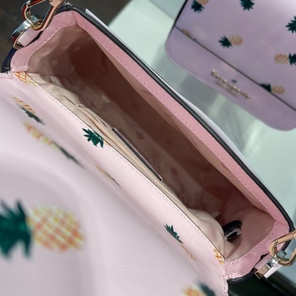 Kate Spade Staci Square Pineapple Crossbody Pink Multi - Picture 4 of 16
